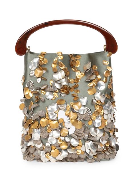 Borsa con paillettes in verde Dries van noten - donna DRIES VAN NOTEN | 251011522696601